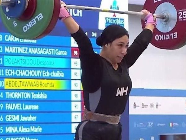 روفيدا فتحي تحصد فضية رفع الأثقال في تارانتو