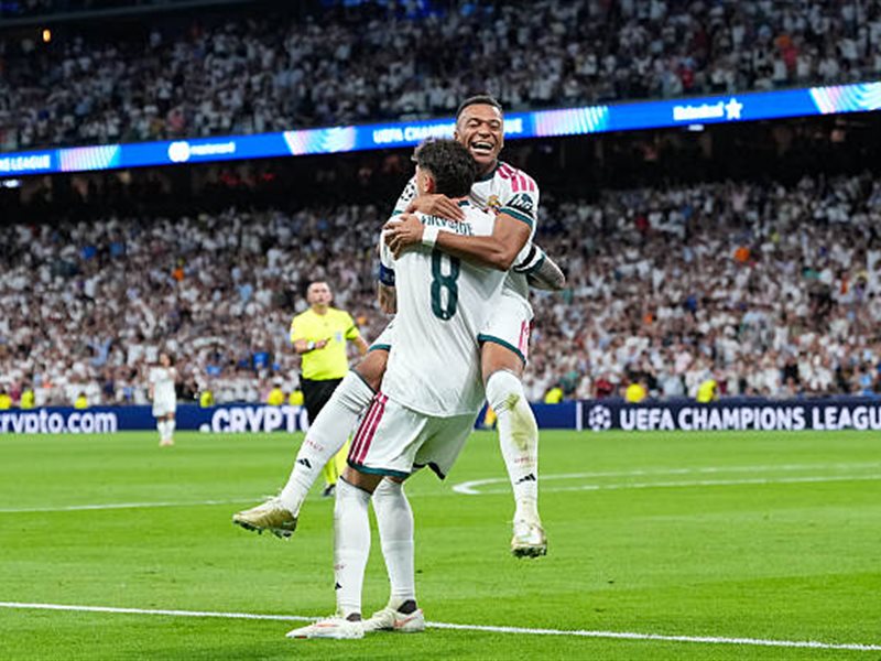 فرحة لاعبي ريال مدريد 