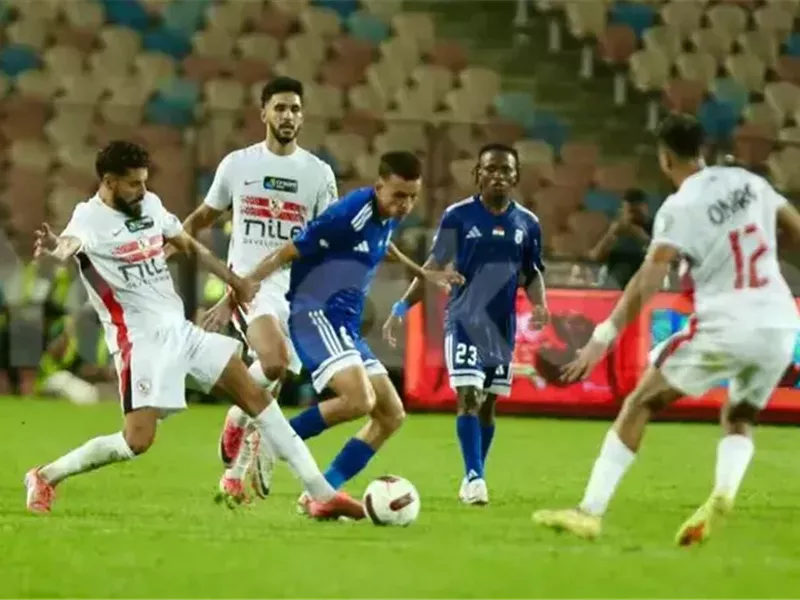 صورة ارشيفية من مباراة الزمالك وابوقير 