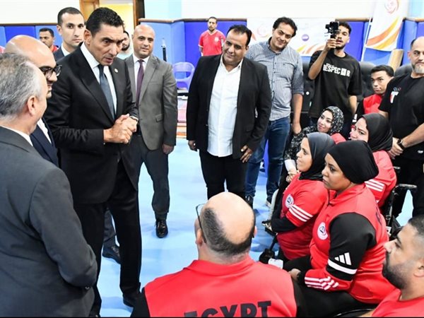 وزير الشباب والرياضة يتفقد المركز الأوليمبي ويلتقي منتخبات البوتشيا ورفع الأثقال وألعاب القوى البارالمبية