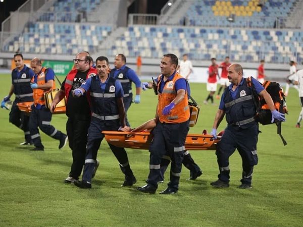 إصابة محمد رأفت لاعب منتخب الشباب بإرتجاج في المخ