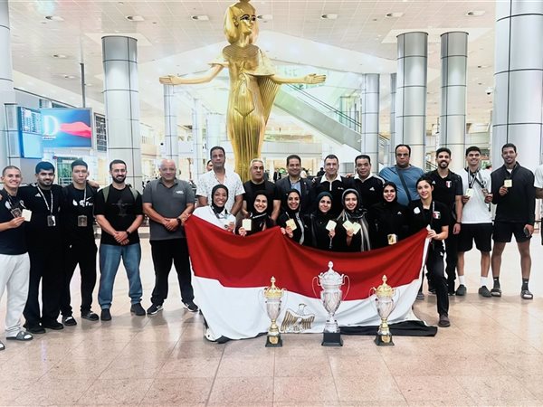 استقبال رسمي لبعثة الكاراتيه بعد التتويج بلقب البطولة الأفريقية