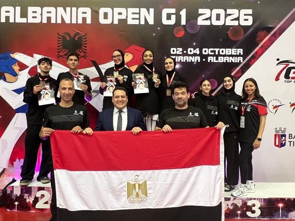 منتخب التتايكوندو يحتل المركز الثاني في بطولة ألبانيا الدولية