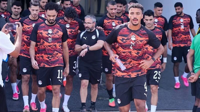 احماء منتخب مصر 