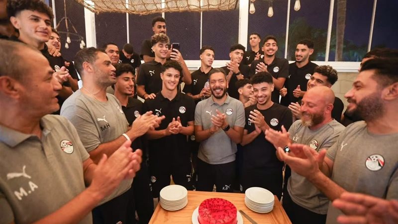 إحتفال في منتخب الشباب 