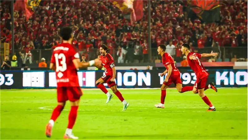 احتفال لاعبي الأهلي